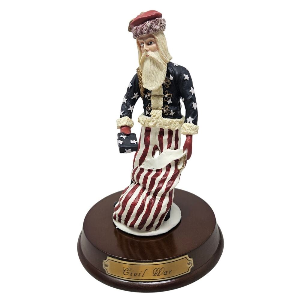 Vintage Duncan Royale 7 in Civil War Santa Claus Figure Sculpture Christmas